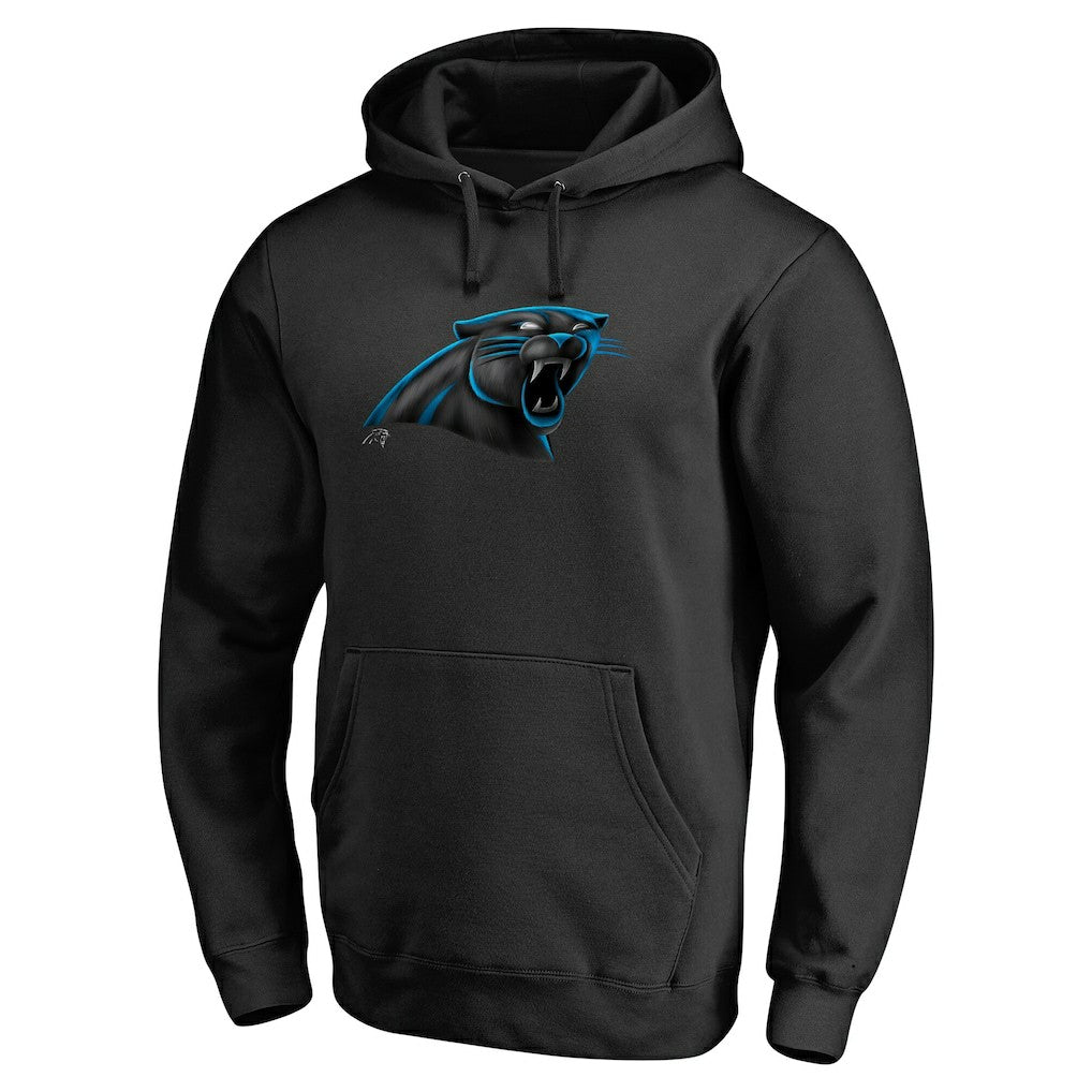 Carolina Panthers Personalized Midnight Mascot Pullover Hoodie - Black on sale
