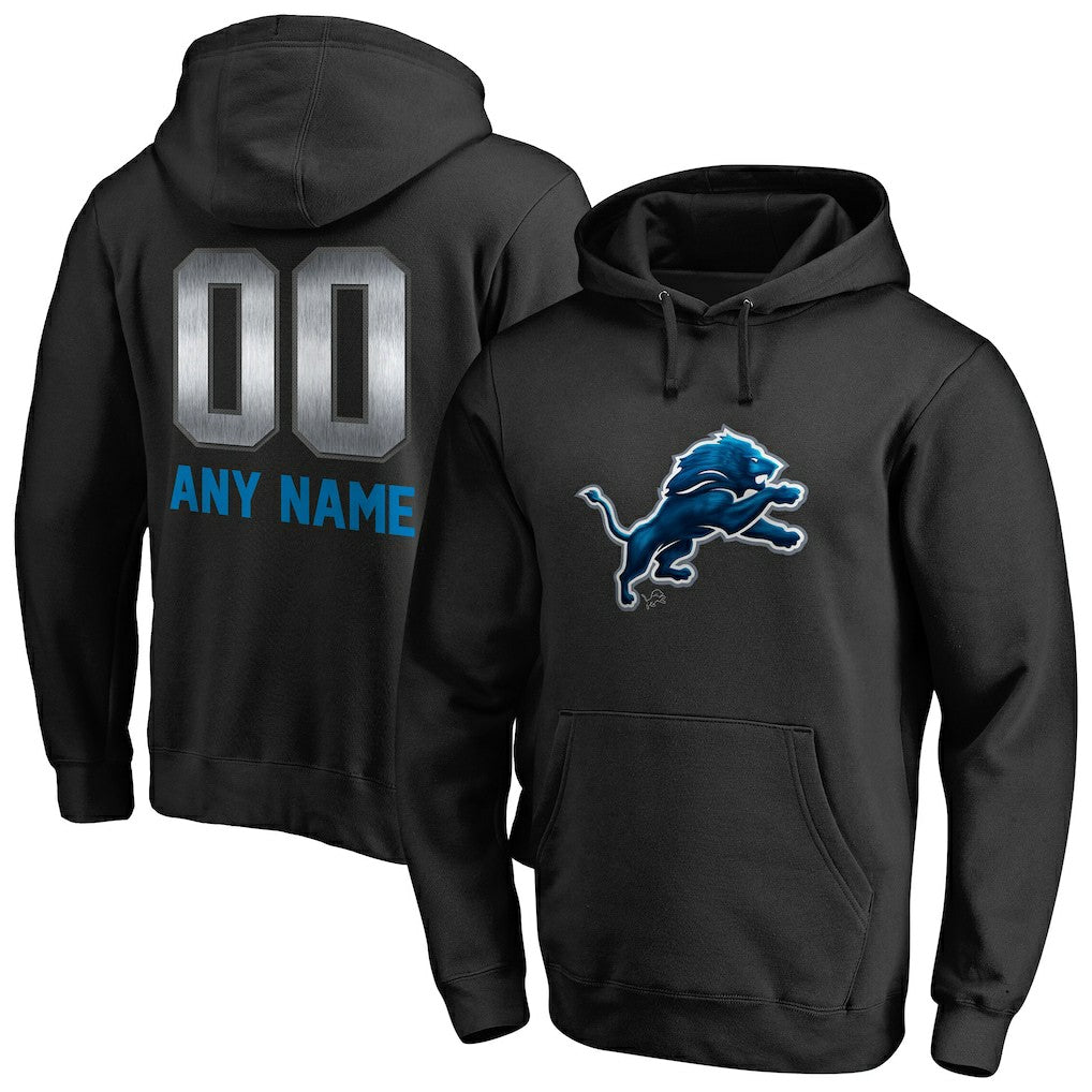 Detroit Lions Personalized Midnight Mascot Pullover Hoodie - Black online