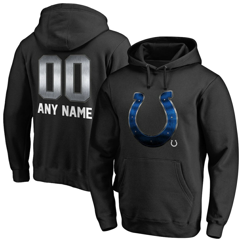 Indianapolis Colts Personalized Midnight Mascot Pullover Hoodie - Black cheap
