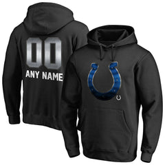 Indianapolis Colts Personalized Midnight Mascot Pullover Hoodie - Black cheap