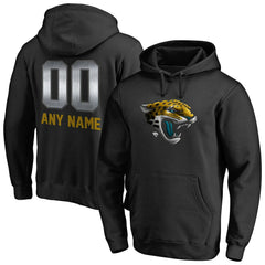 Jacksonville Jaguars Personalized Midnight Mascot Pullover Hoodie - Black sale