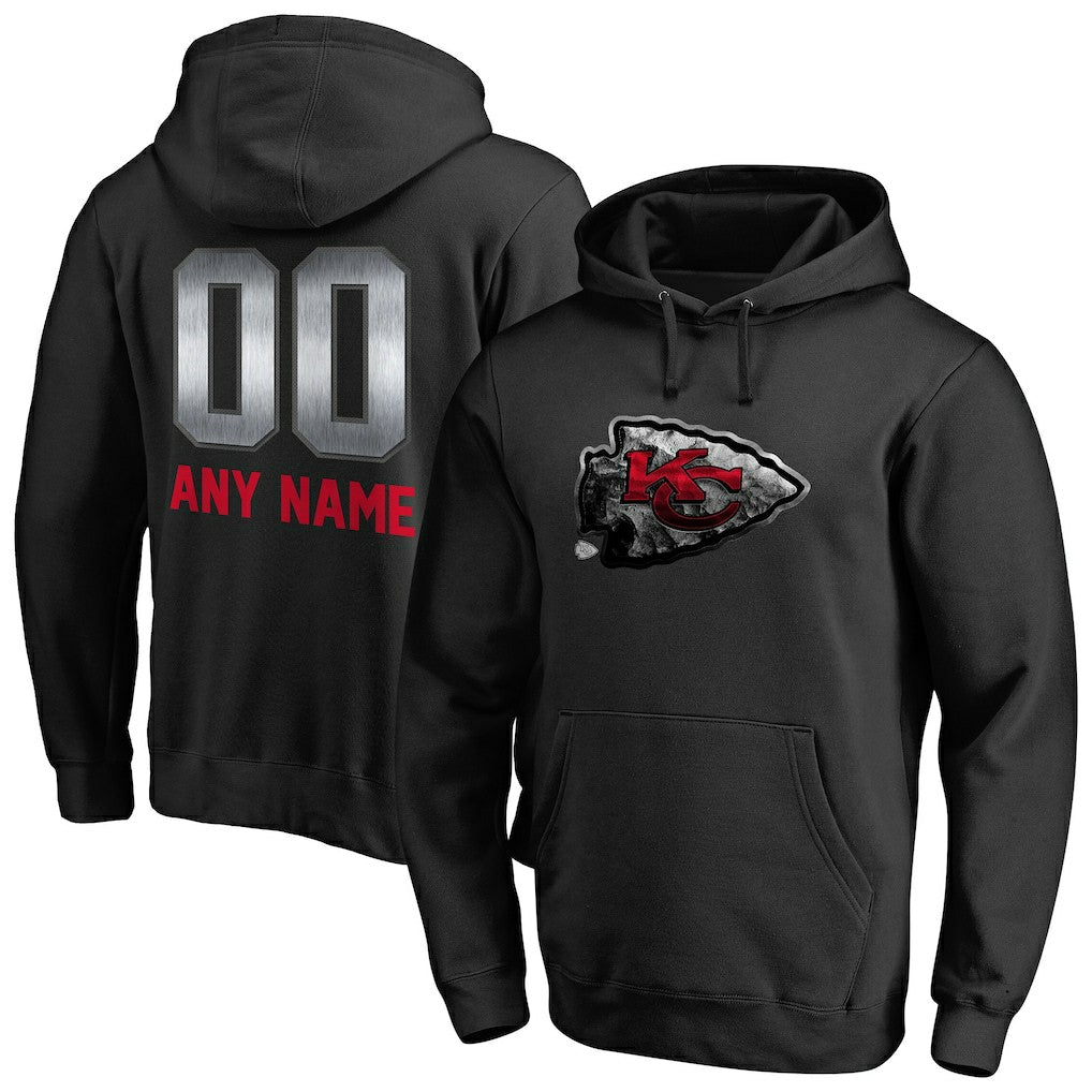 Kansas City Chiefs Personalized Midnight Mascot Pullover Hoodie - Black online