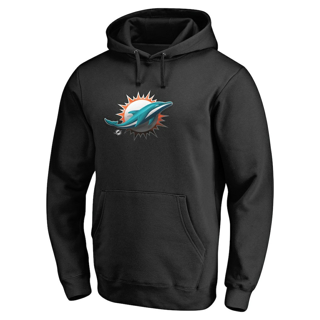 Miami Dolphins Personalized Midnight Mascot Pullover Hoodie - Black on sale