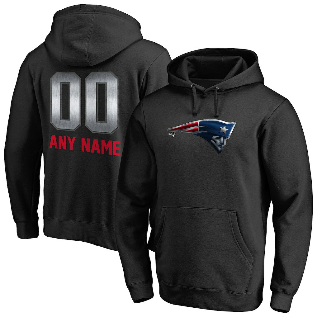 New England Patriots Personalized Midnight Mascot Pullover Hoodie - Black online