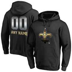 New Orleans Saints Personalized Midnight Mascot Pullover Hoodie - Black sale