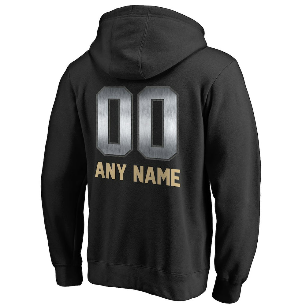New Orleans Saints Personalized Midnight Mascot Pullover Hoodie - Black sale