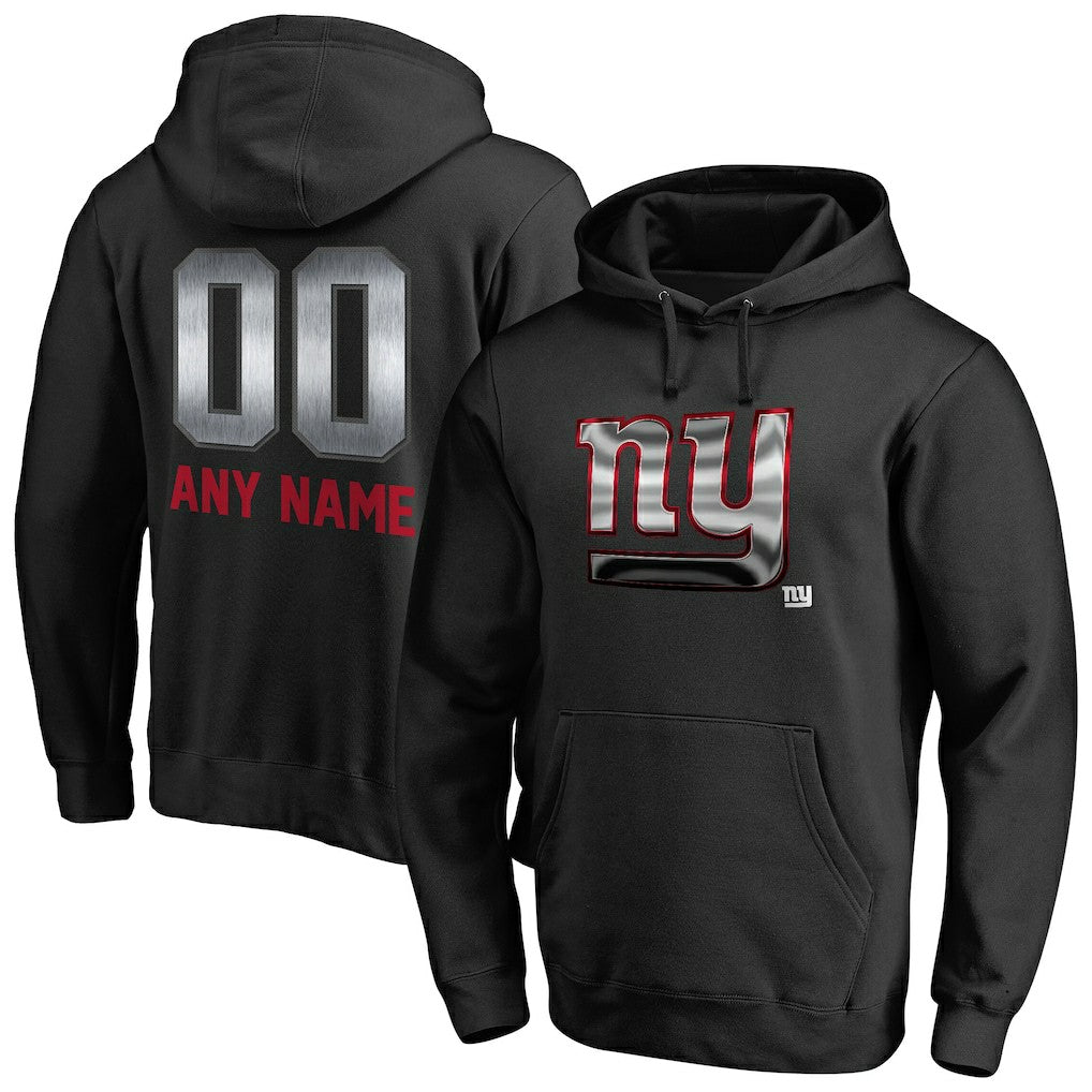 New York Giants Personalized Midnight Mascot Pullover Hoodie - Black on sale