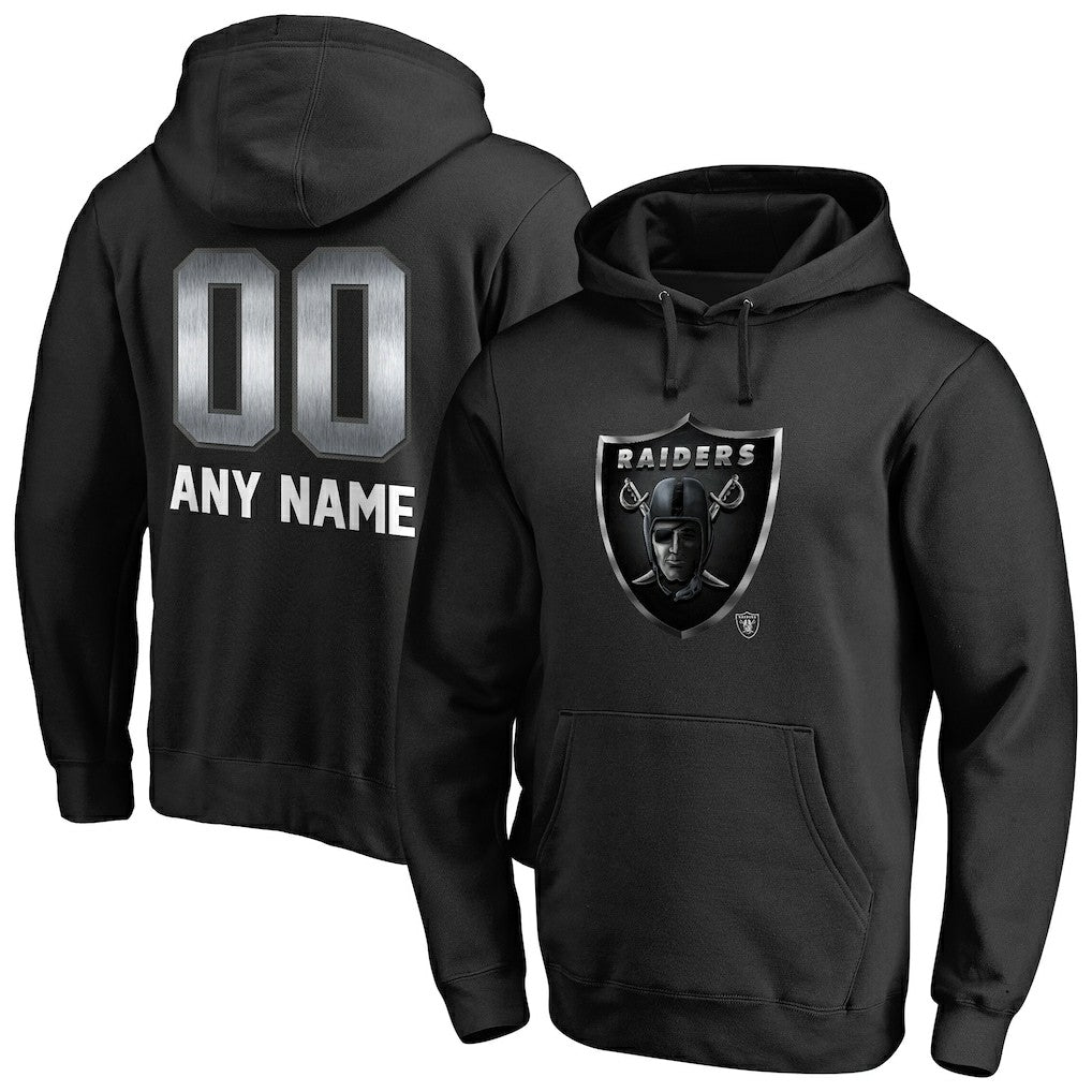 Las Vegas Raiders Personalized Midnight Mascot Pullover Hoodie - Black sale