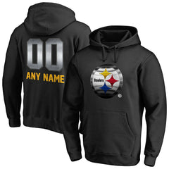 Pittsburgh Steelers Personalized Midnight Mascot Pullover Hoodie - Black on sale