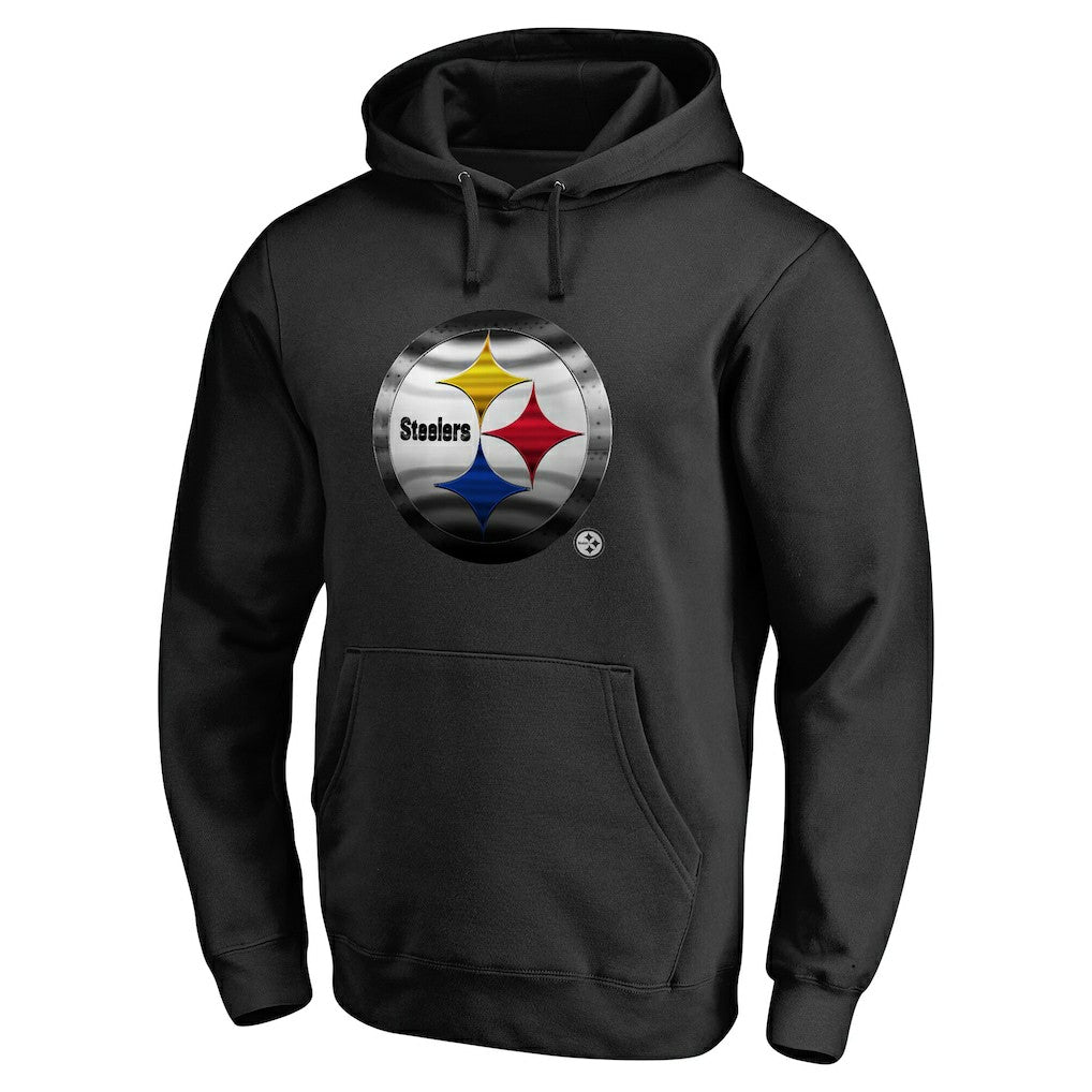Pittsburgh Steelers Personalized Midnight Mascot Pullover Hoodie - Black on sale