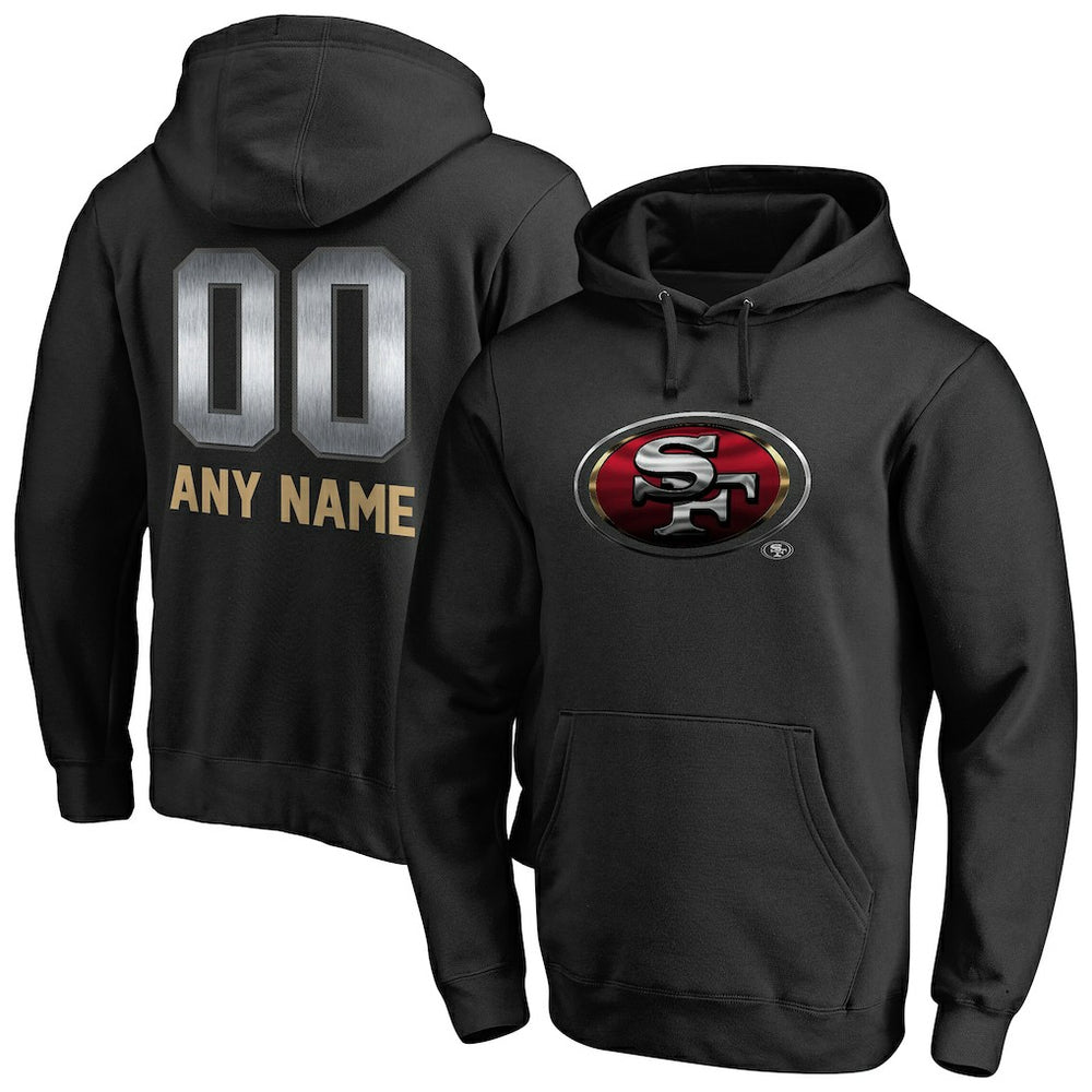 San Francisco 49ers Personalized Midnight Mascot Pullover Hoodie - Black discount
