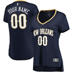 New Orleans Pelicans Women's Fast Break Custom Jersey Navy - Icon Edition outlet