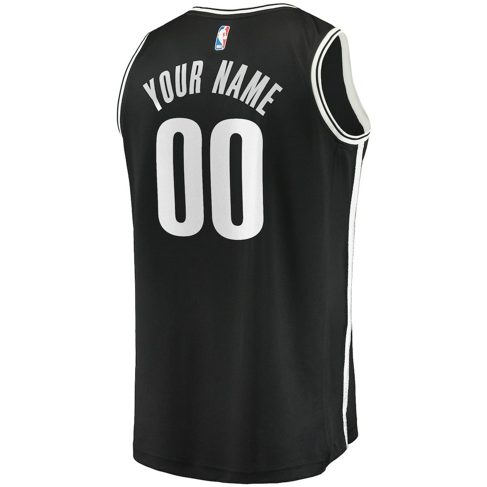 Brooklyn Nets Youth Fast Break Custom Replica Jersey Black - Icon Edition on sale