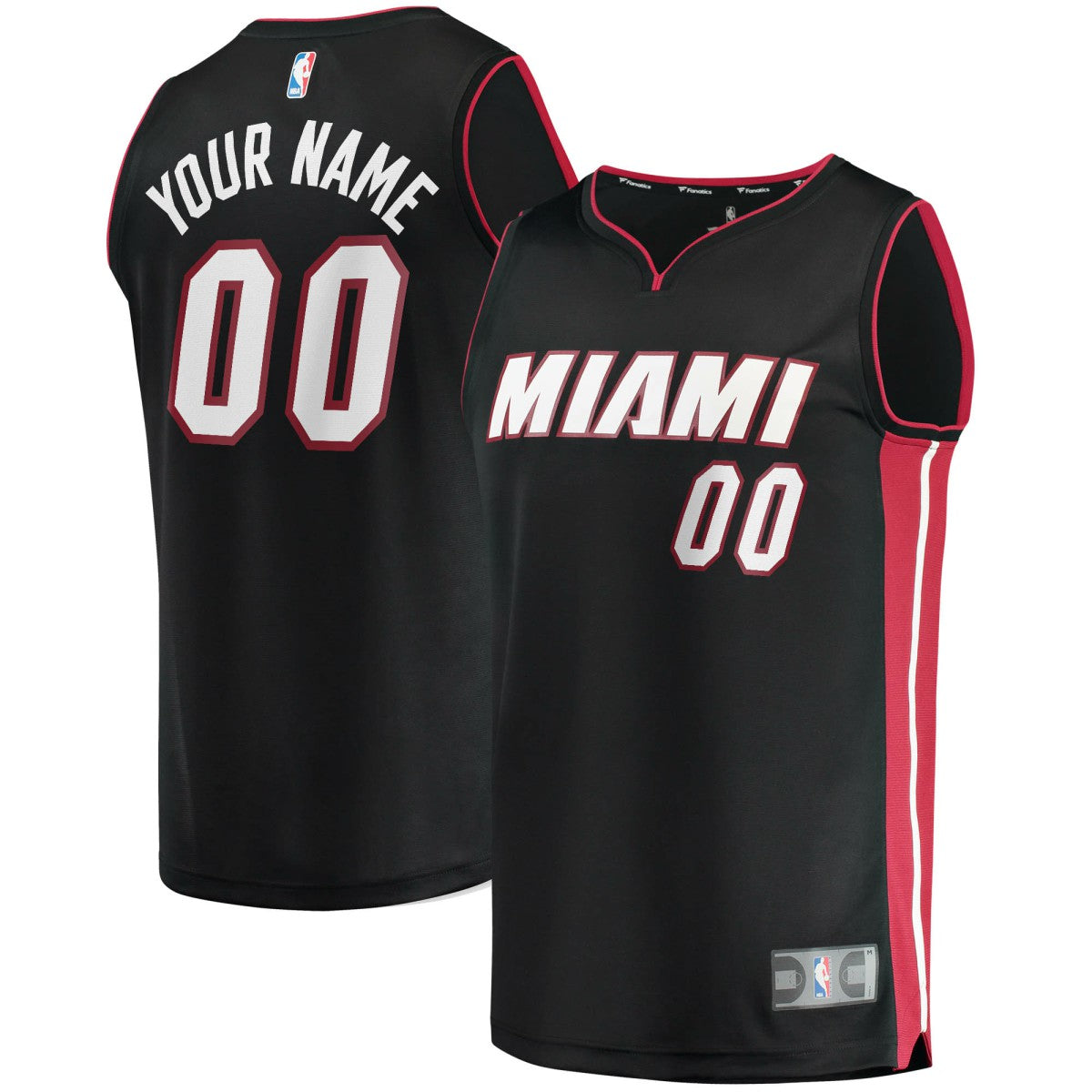 Miami Heat Youth Fast Break Custom Replica Jersey Black - Icon Edition cheap