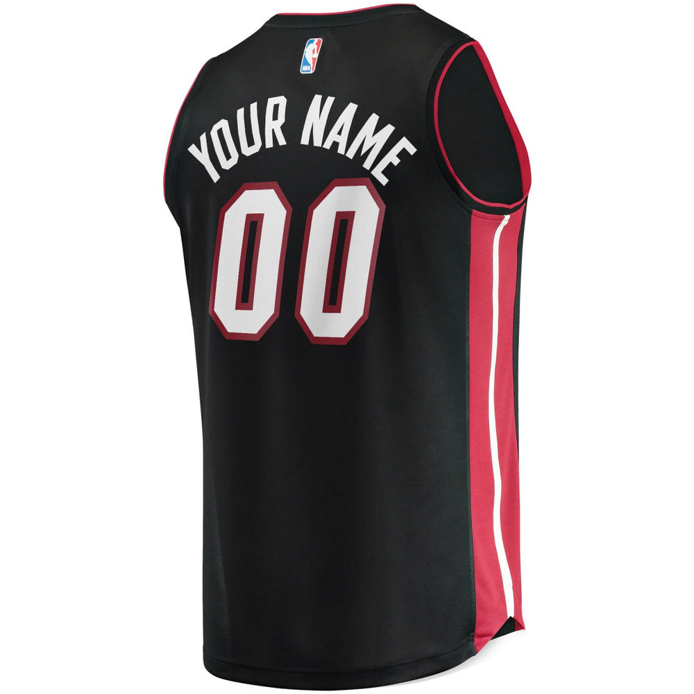 Miami Heat Youth Fast Break Custom Replica Jersey Black - Icon Edition cheap