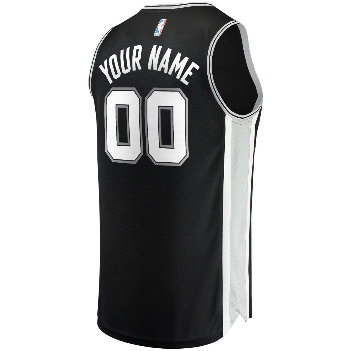 San Antonio Spurs Youth Fast Break Custom Replica Jersey Black - Icon Edition cheap
