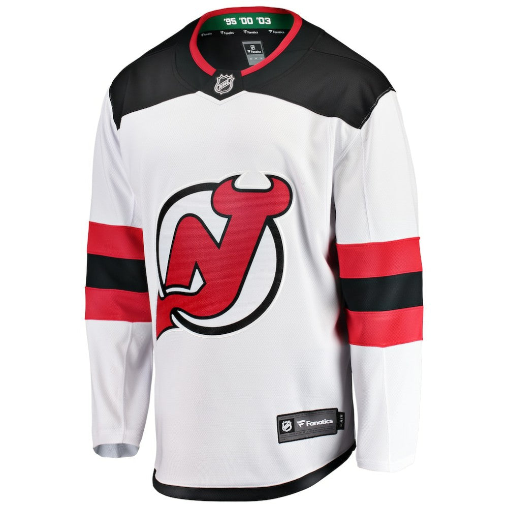 New Jersey Devils Fanatics Youth Away Breakaway Jersey - White Jerseys