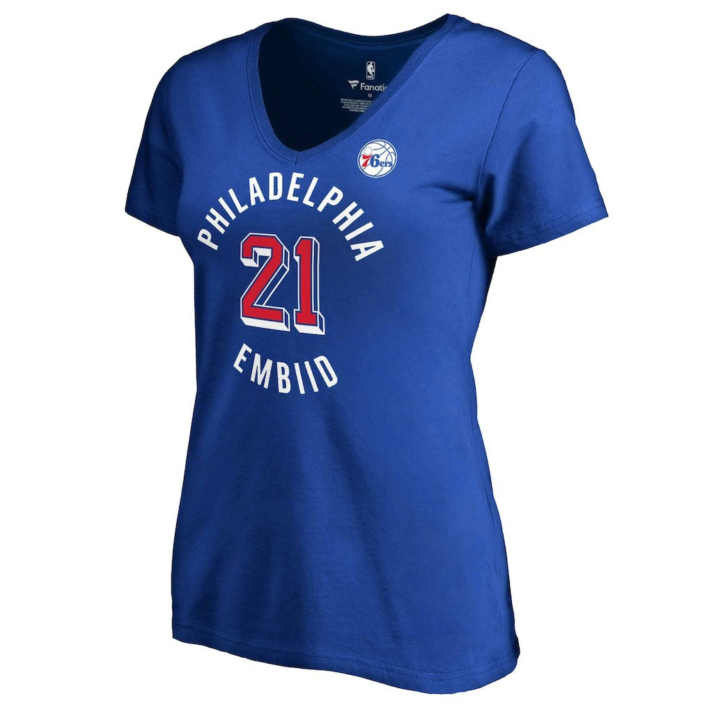 Joel Embiid Philadelphia 76ers Women's Plus Size Notable T-Shirt - Royal cheap