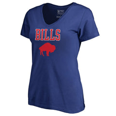 Buffalo Bills Women's Vintage Team Lockup V-Neck T-Shirt - Royal cheap