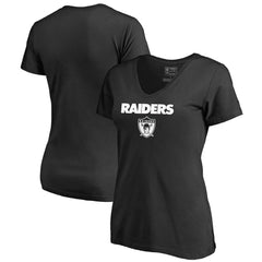 Las Vegas Raiders Women's Vintage Team Lockup V-Neck T-Shirt - Black online