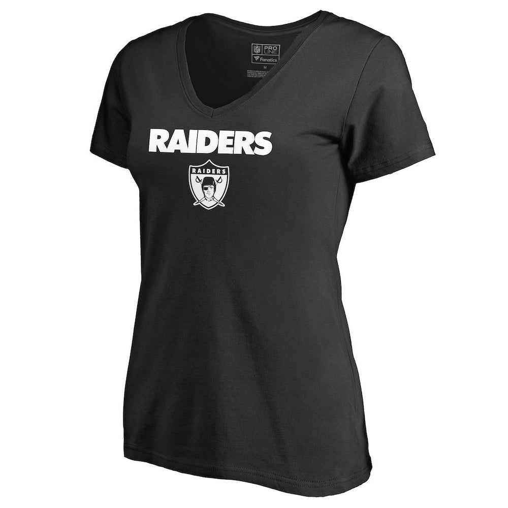 Las Vegas Raiders Women's Vintage Team Lockup V-Neck T-Shirt - Black online