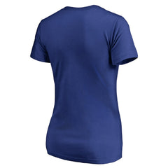 Chicago Cubs Women's Static Logo V-Neck T-Shirt Royal