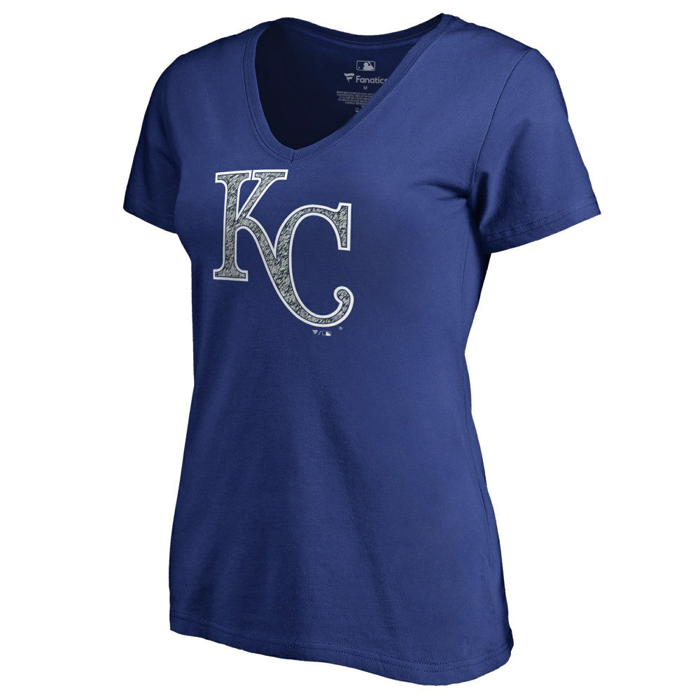 Kansas City Royals Women's Static Logo V-Neck T-Shirt Royal