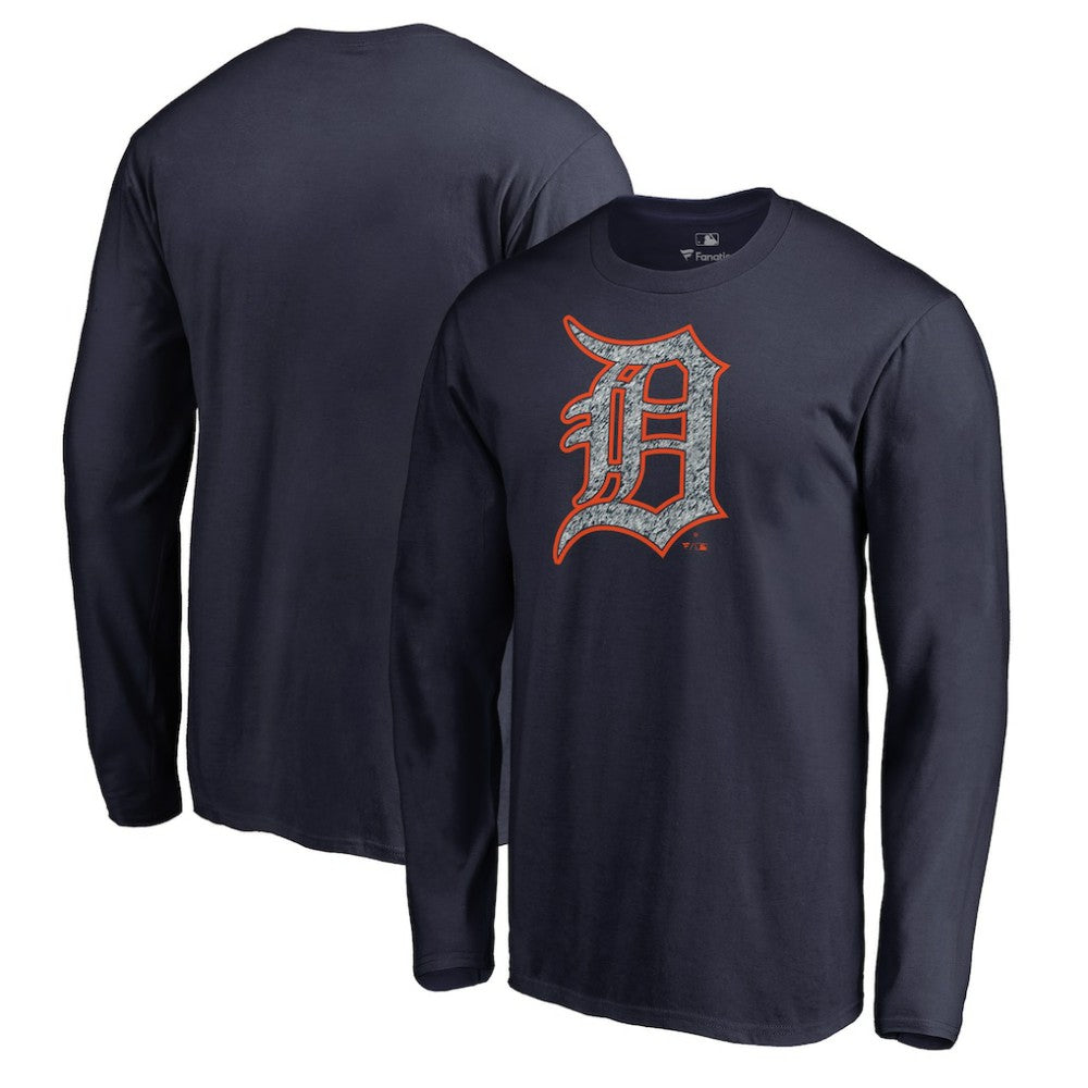 Detroit Tigers Static Logo Long Sleeve T-Shirt Navy