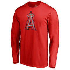 Los Angeles Angels Static Logo Long Sleeve T-Shirt Red