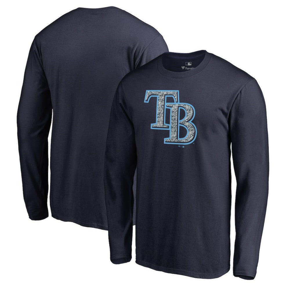 Tampa Bay Rays Static Logo Long Sleeve T-Shirt Navy