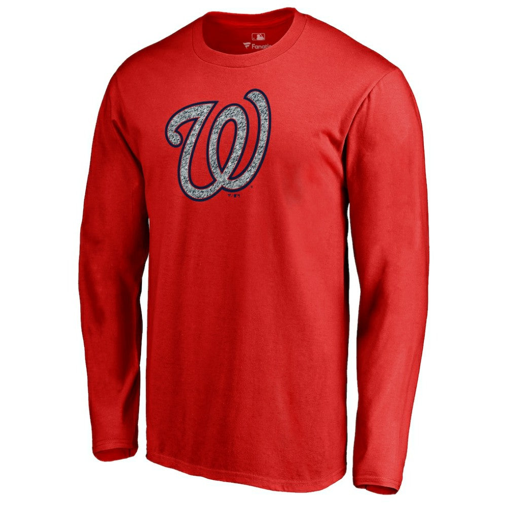 Washington Nationals Static Logo Long Sleeve T-Shirt Red