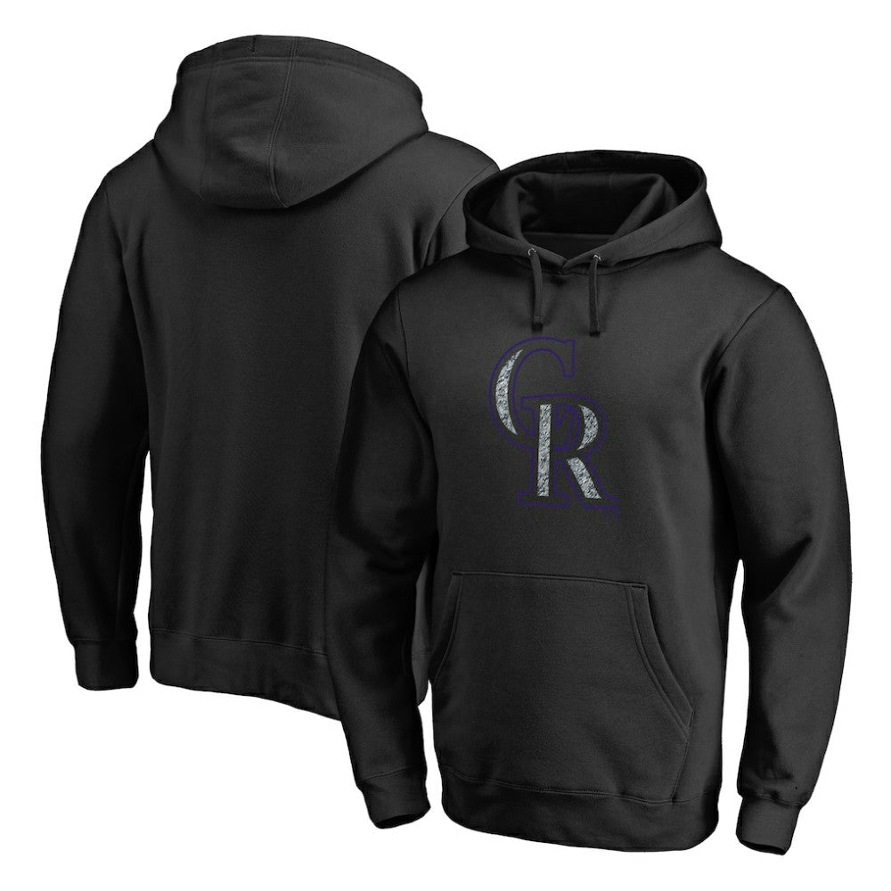 Colorado Rockies Static Logo Pullover Hoodie Black