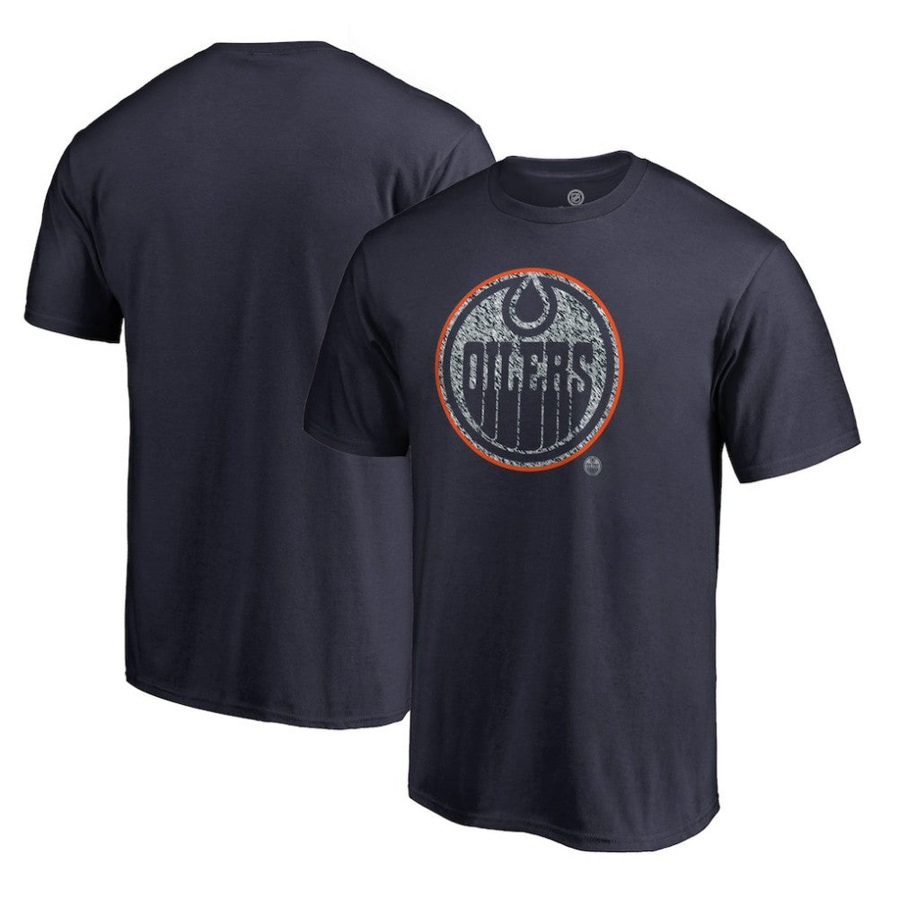 Edmonton Oilers Static Logo T-Shirt - Navy T-shirts