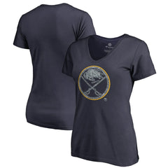 Buffalo Sabres Women's Static Logo V-Neck T-Shirt - Navy T-shirts