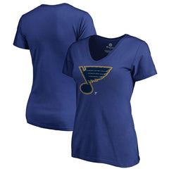 St. Louis Blues Women's Static Logo V-Neck T-Shirt - Royal T-shirts
