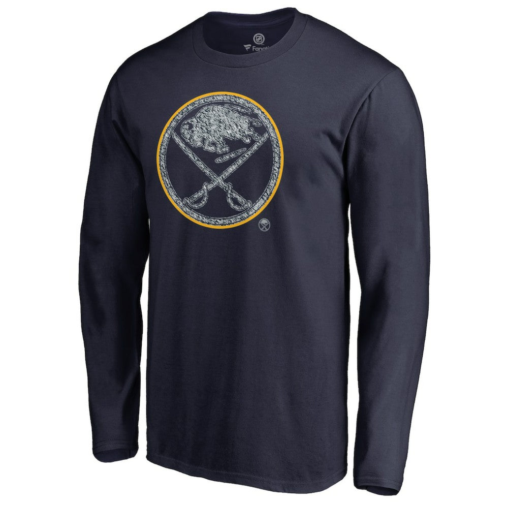 Buffalo Sabres Static Logo Long Sleeve T-Shirt - Navy T-shirts
