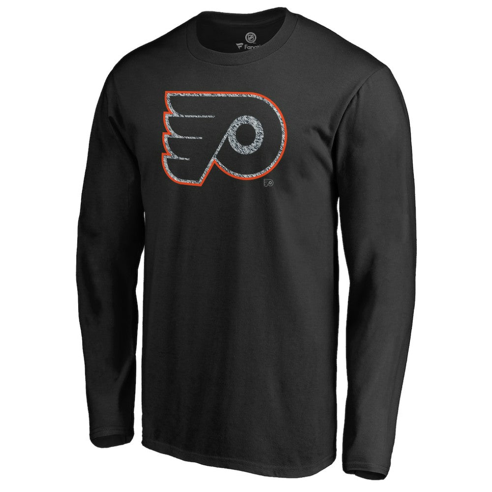 Philadelphia Flyers Static Logo Long Sleeve T-Shirt - Black T-shirts
