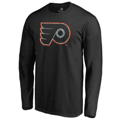 Philadelphia Flyers Static Logo Long Sleeve T-Shirt - Black T-shirts