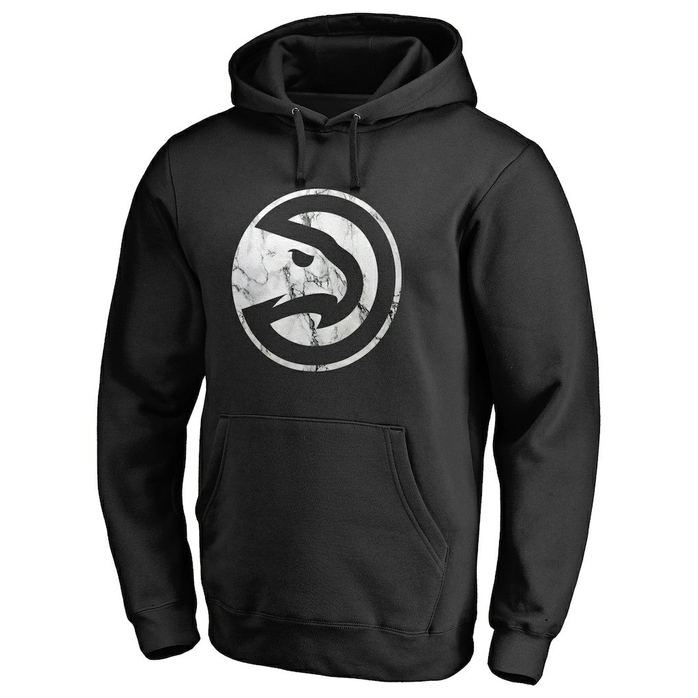 Atlanta Hawks Marble Logo Pullover Hoodie - Black discount