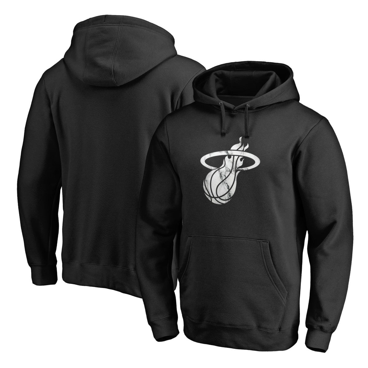 Miami Heat Marble Logo Pullover Hoodie - Black online