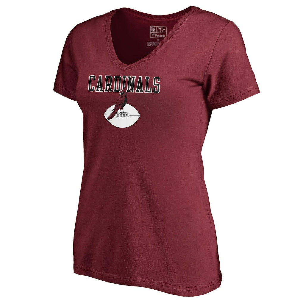 Arizona Cardinals Women's Vintage Team Lockup V-Neck T-Shirt - Cardinal cheap