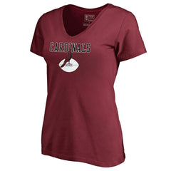 Arizona Cardinals Women's Vintage Team Lockup V-Neck T-Shirt - Cardinal cheap