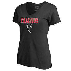 Atlanta Falcons Women's Vintage Team Lockup V-Neck T-Shirt - Black discount
