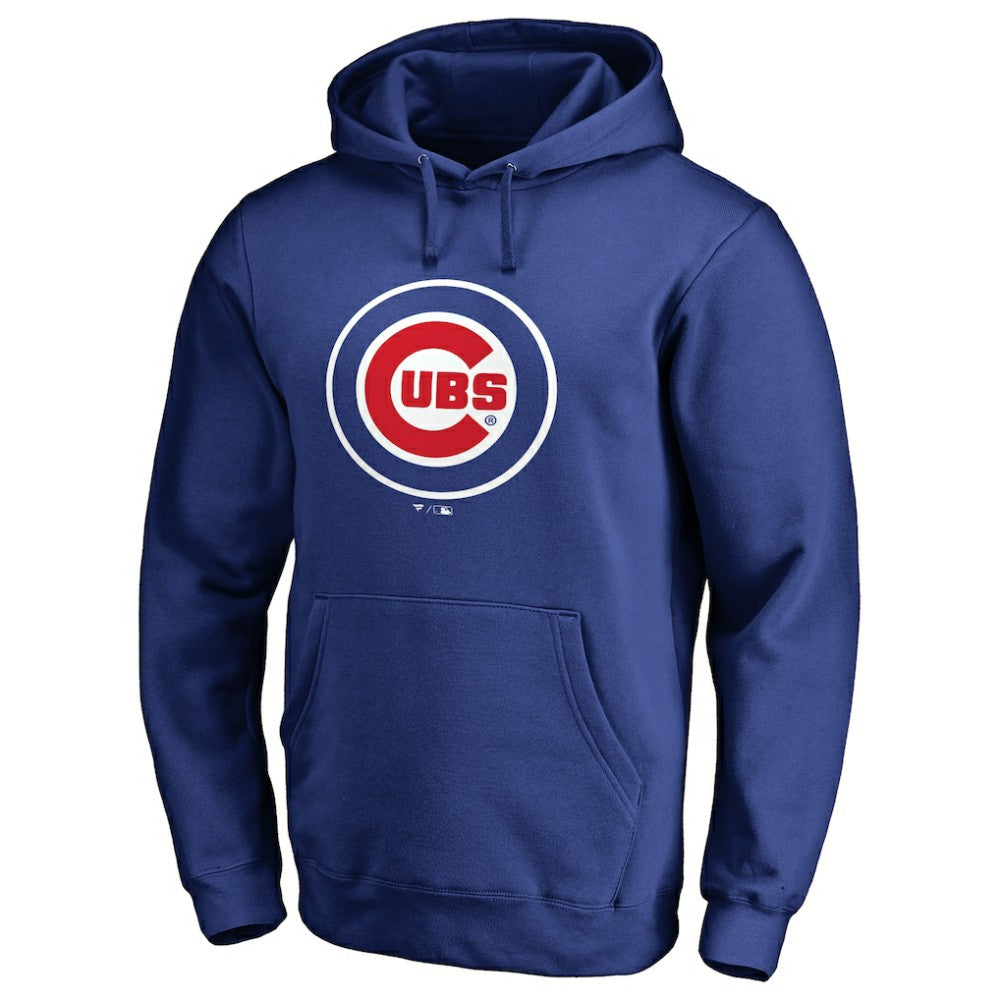 Chicago Cubs Official Wordmark Fitted Pullover Hoodie Royal