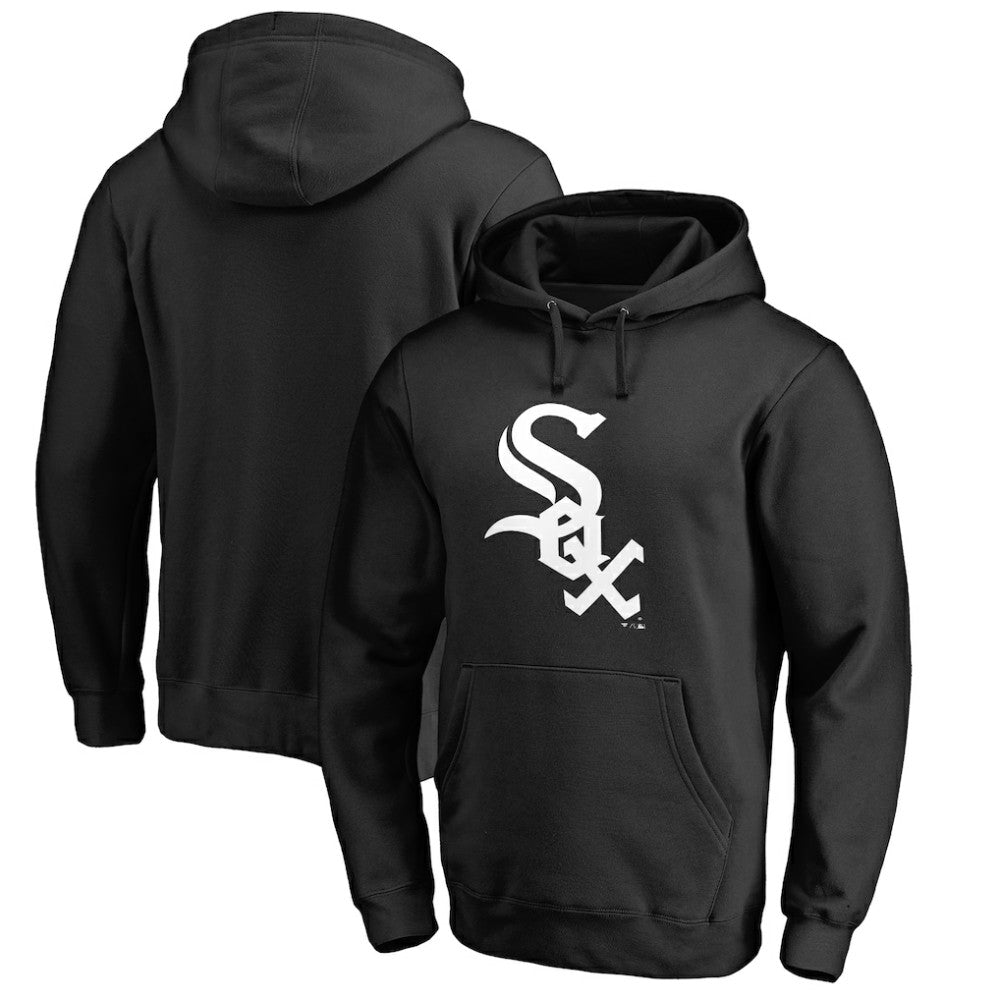 Chicago White Sox Official Wordmark Fitted Pullover Hoodie Black