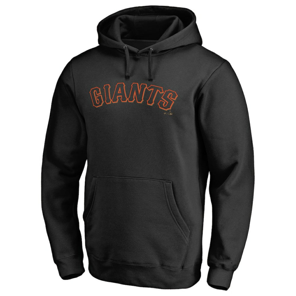 San Francisco Giants Official Wordmark Fitted Pullover Hoodie Black