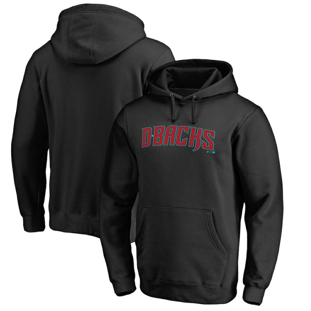 Arizona Diamondbacks Official Wordmark Fitted Pullover Hoodie Black