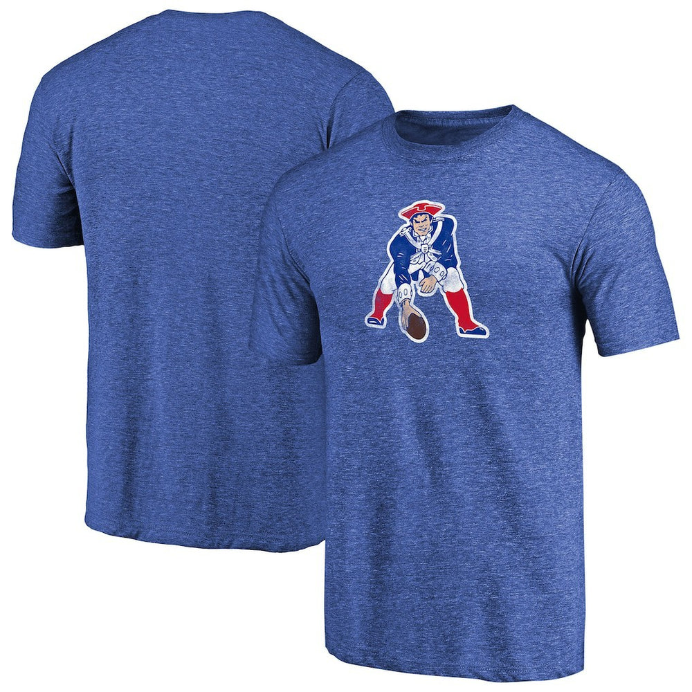 New England Patriots Throwback Logo Tri-Blend II T-Shirt - Royal outlet