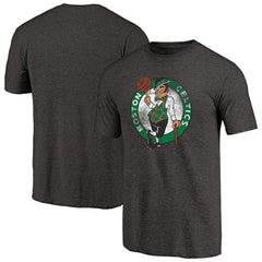Boston Celtics Distressed Logo Tri-Blend T-Shirt - Black on sale