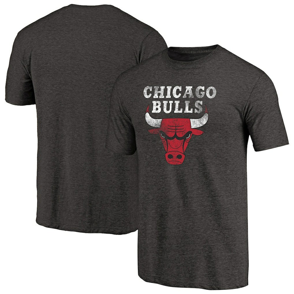 Chicago Bulls Distressed Logo Tri-Blend T-Shirt sale - Black for sale
